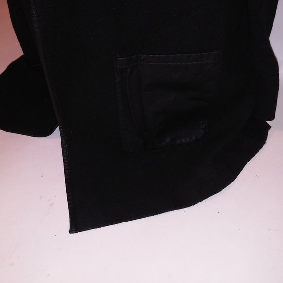 Chicos Sweater Womens Size 2 Medium 12 Black Solid Draped Look Long Sleeve Jacke - Picture 10 of 16